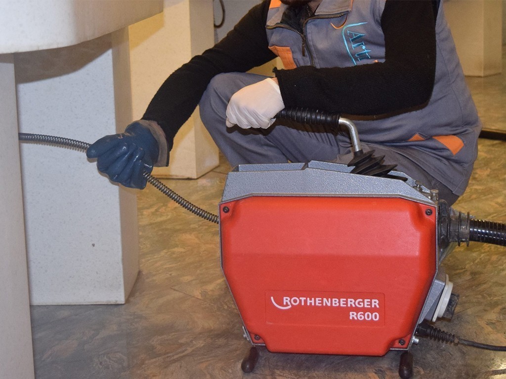 Rothenberger R600 Kanal Spirale für Rohrdurchmesser 40 - 150 mm HT und KG