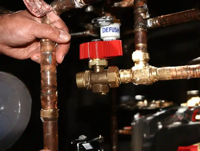 installing backflow valve boiler