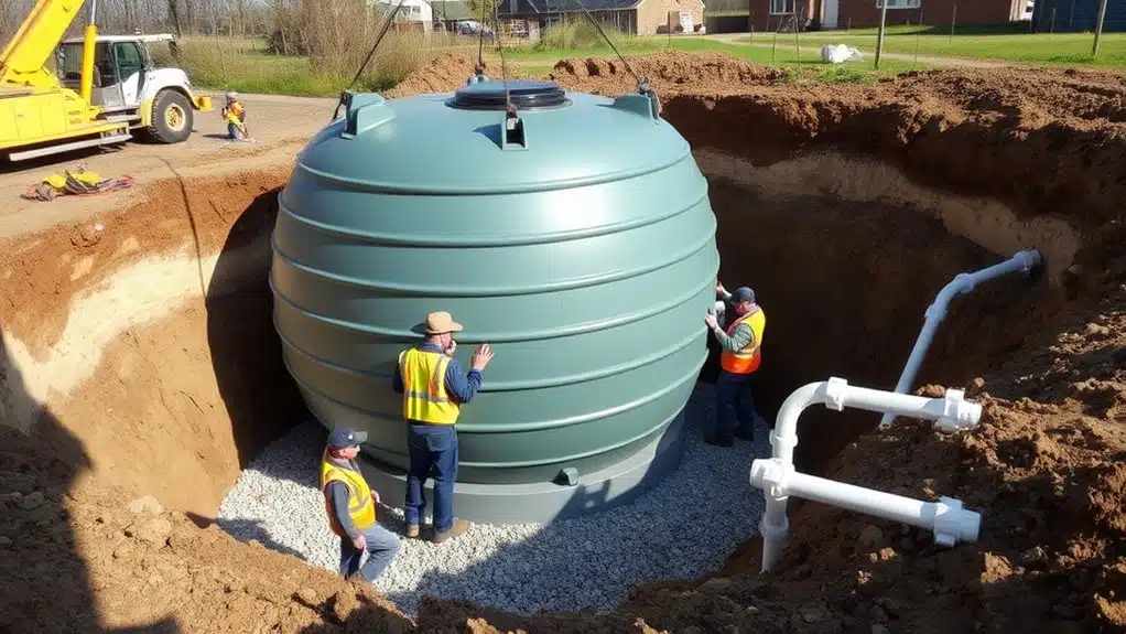 tank placement and connection