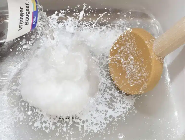 vinegar and baking soda unclogging