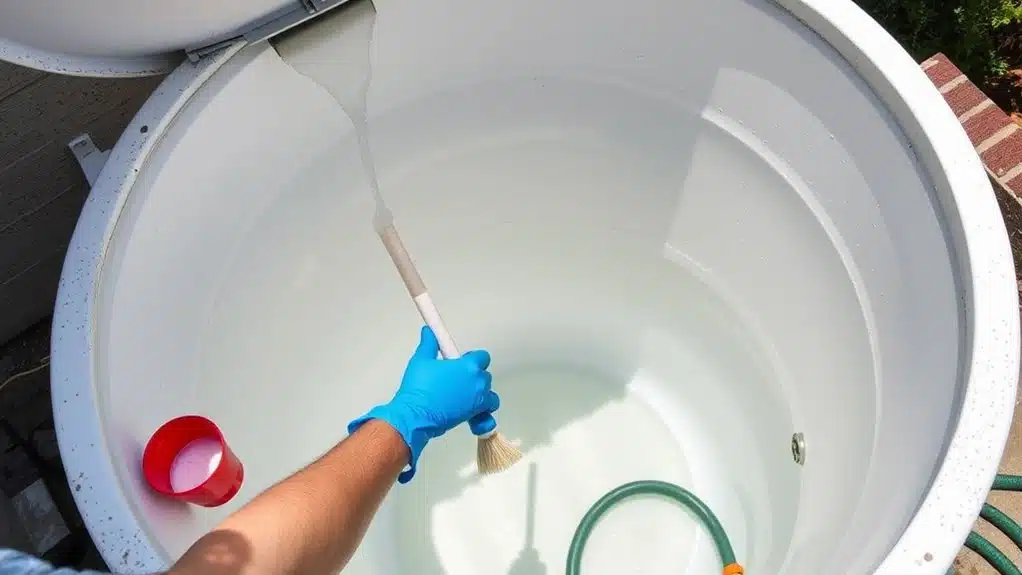 water tank disinfection process