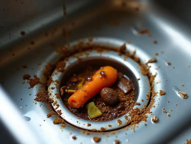 Küchenspüle verstopft? Schnelle Hilfe und langfristige Lösungen 1 verstopfte Spülbecken durch Ablagerungen verursacht