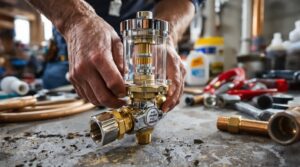 Einbau eines Rückschlagventils